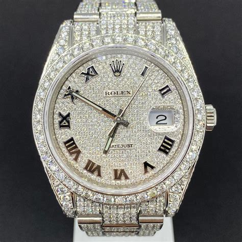 rolex dayjust full diamond